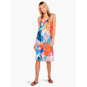 Nic + Zoe Palm Leaf Dress MED